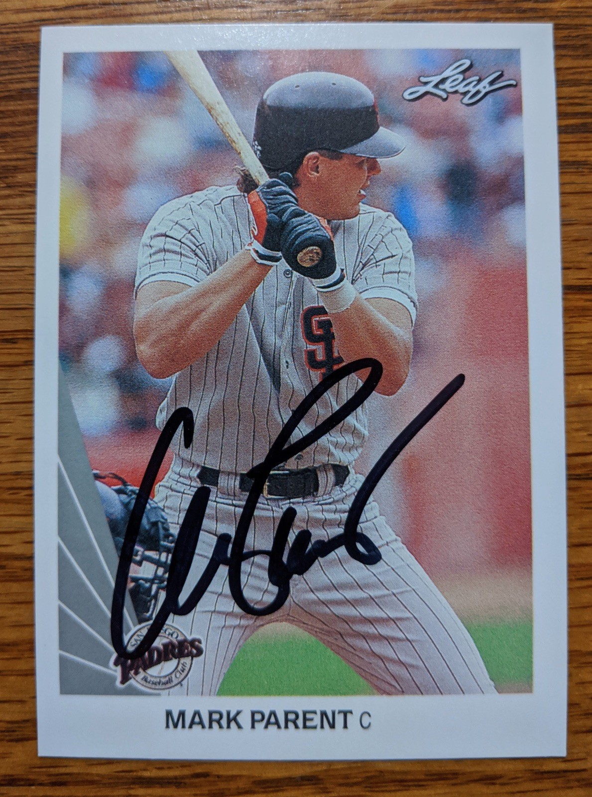 1990 Leaf Signed Autographed Card #497 MARK PARENT Padres *Free Shipping*