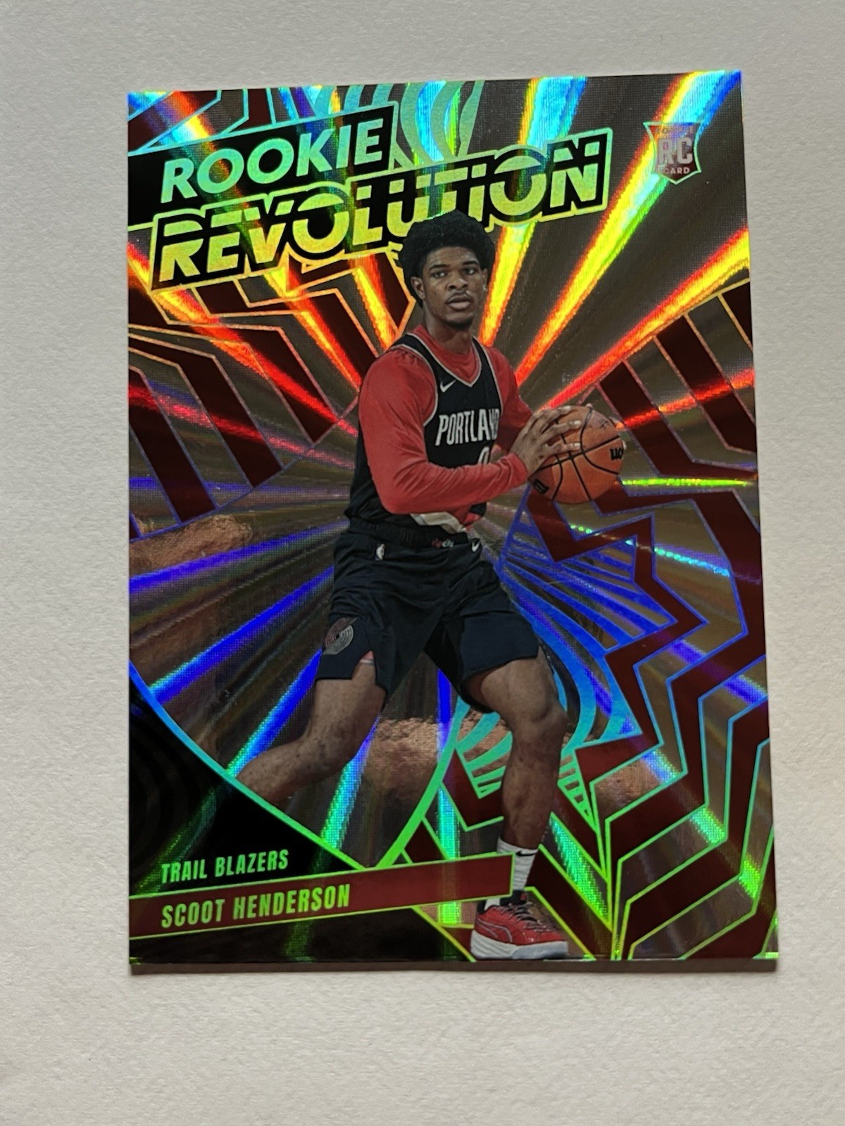 Scoot Henderson 2023-24 Revolution Vortex Rookie RC SUNBURST /75