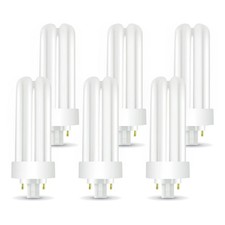 Compact Fluorescent Light Bulb 26 Watt 6 Pack PLT-26W 835 4 Pin GX24q-3 3500k