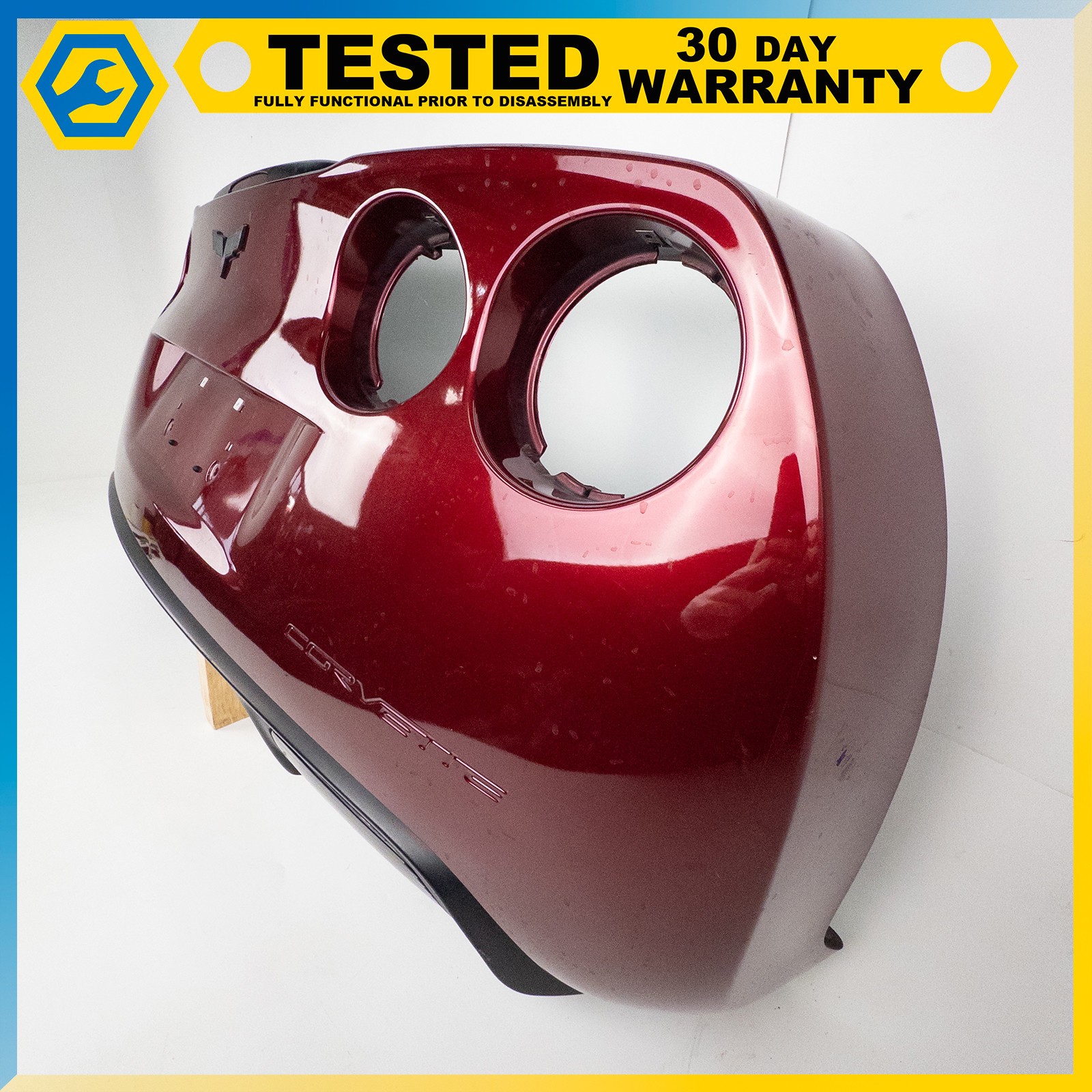 05-13 CHEVROLET CORVETTE C6 REAR BUMPER COVER ASSEMBLY BACK UP LAMP RED OEM