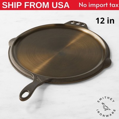 Smithey Seasoned Cast Iron Flat Top Griddle, 12in NEW
