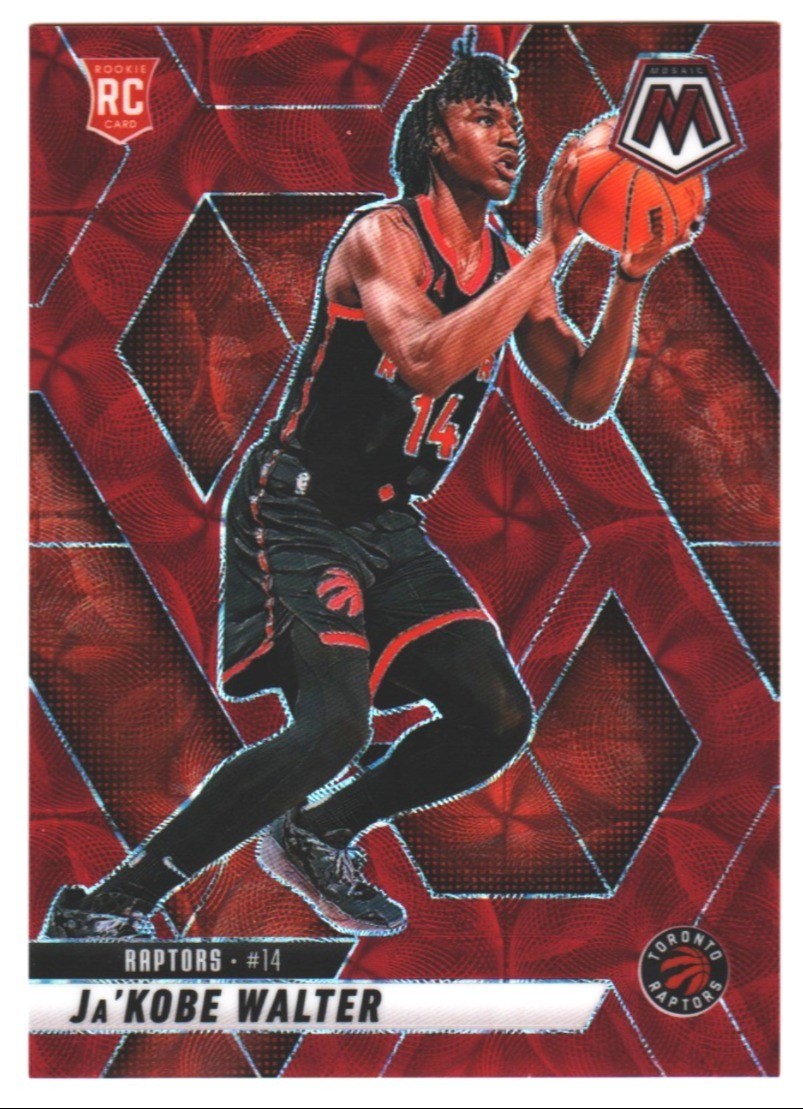 Ja'Kobe Walter 2024-25 Panini Mosaic Rookie #234 RC Red Fluorescent /75