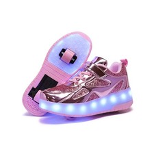 LED Roller Skate Shoes for Kids Boys Girls Light Up Roller Sneakers... Fast Ship