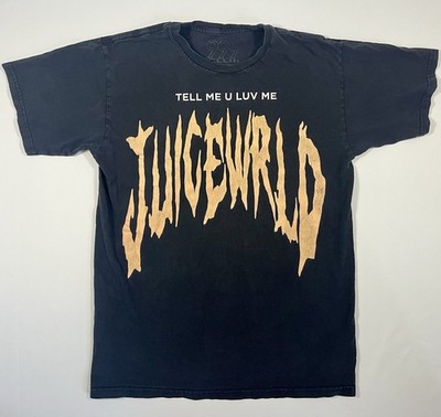Juice WRLD Tell Me U Luv Me T Shirt 999 Club Black Graphic Tee Mens M Rap