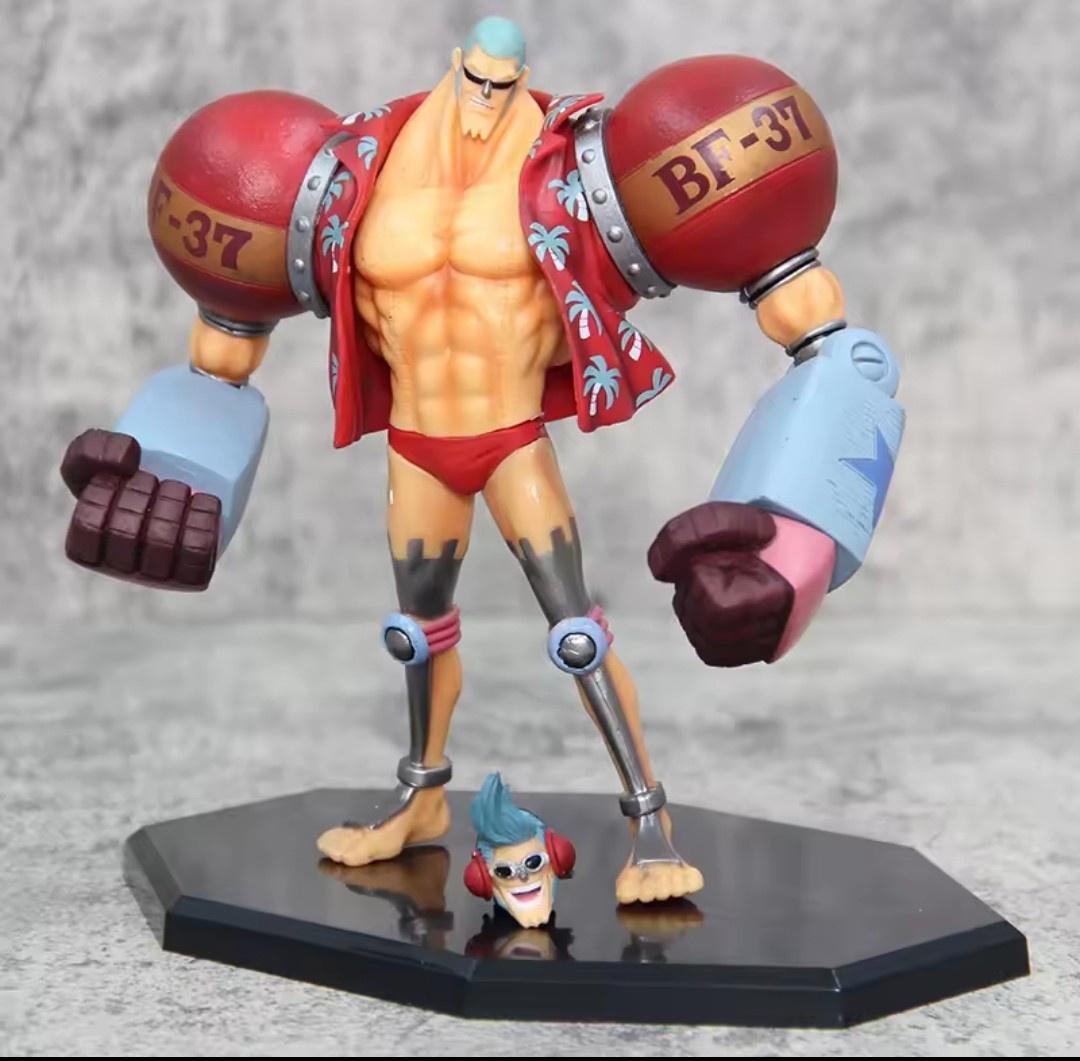 Figura Anime One Piece Franky Cabeza Cambiable, 18 Cm, Colección Modelo Niños