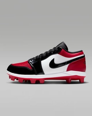 Air Jordan 1 Retro MCS Low Baseball Cleats Gym Red White Black CJ8524-600