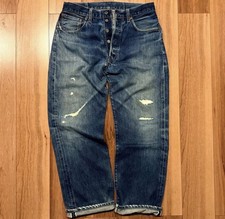 Vintage Levi's 501XX 90s Valencia USA Made Selvedge Redline Indigo W33 L36