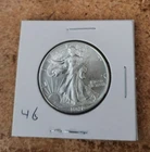 1946 p high grade (AU/BU) silver Walking liberty half dollar