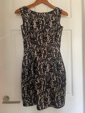 Zara Kate Middleton Black Nude Lace Tulip Dress ASO Duchess Royal - XS UK 6
