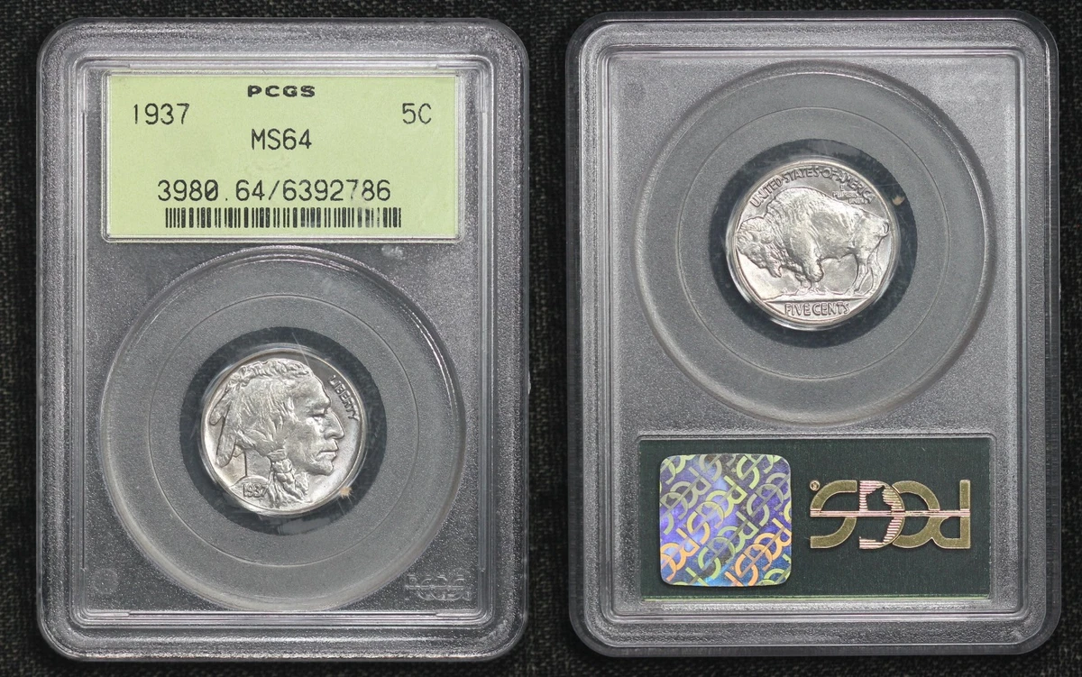MS 64 Graded 1937 Year US Buffalo Nickels (1913-1938) for sale | eBay
