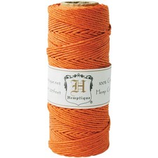 Hemptique Hemp Cord Spool 20lb 205'-Orange