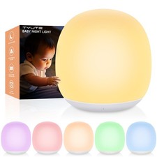 Baby Night Light, Nursery Night Lamp with 8 RGB Colors Changing, Soft BPA Fre...