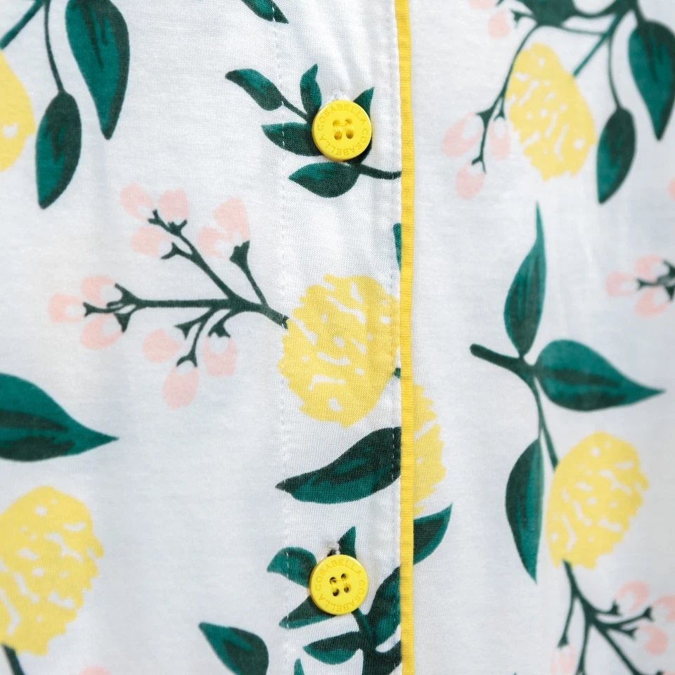 Top de pijama floral manga corta COSABELLA blanco amarillo talla L Foto 4 de 4
