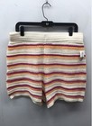 Old Navy Women's Striped Crochet Knit Shorts Multicolor 100% Cotton NWT Sz L — photo 1