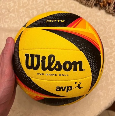 Wilson AVP OPTX Official Beach Volleyball Match Game Ball Black/Yellow Tour Ball