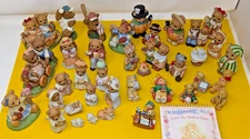 Enesco Cherished Teddies by Priscilla Hillman, 38 piece Lot, plus Calendar Book