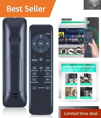 Replacement Soundbar Remote with Ergonomic Design - Easy Setup, 40ft Range