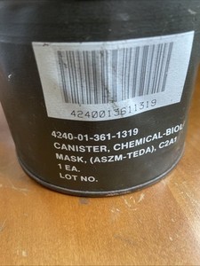 Chemical Biological Canister W/ Opening Pc C2 A1 Gas Mask filter 4240-01-361-131