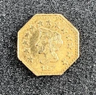 1857 California Gold 1/2 Dollar Fractional Coin Token - Liberty Head / Bear