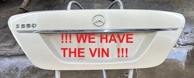 07 - 13 MERCEDES W221 S-CLASS TRUNK LID REAR HOOD TAILGATE WHITE A2217500275 OEM