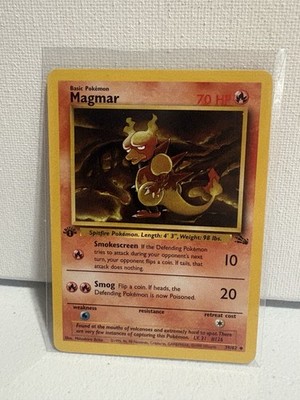 Magmar Fossil First Edition Regular, Uncommon, 39/62, 1999 LP