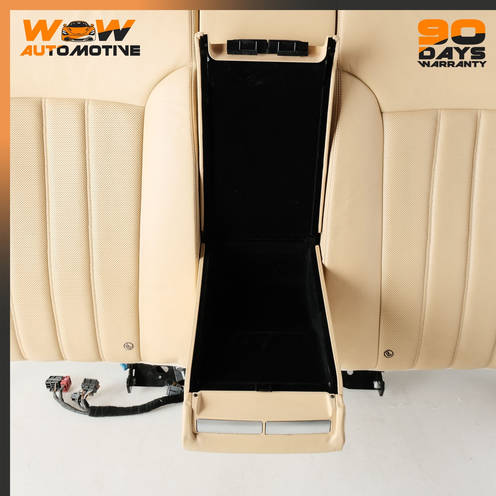 06-13 BENTLEY CONTINENTAL FLYING SPUR REAR UPPER SEAT CUSHION ARMREST BEIGE OEM