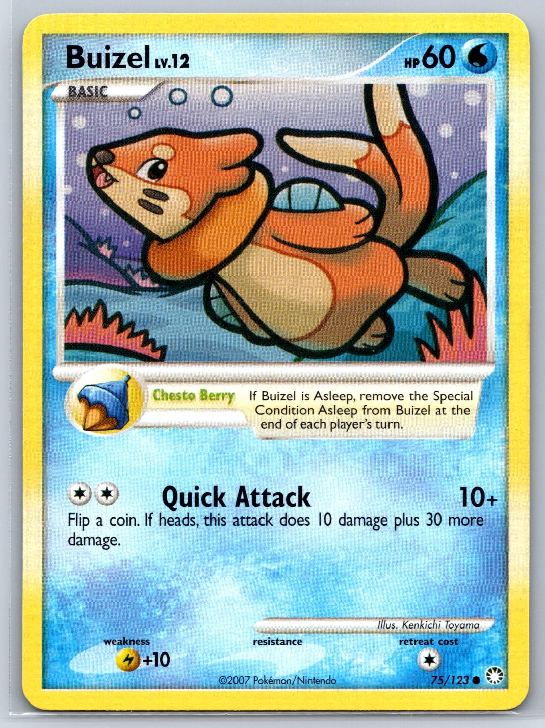 Buizel - Mysterious Treasures 75/123 Diamond Pearl Pokemon Card NM