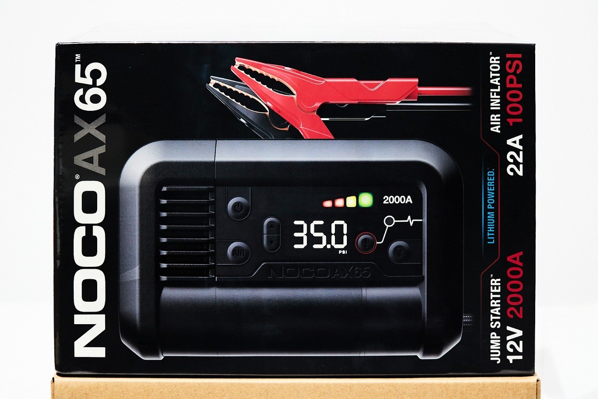 NOCO Boost + Air AX65 2000A UltraSafe Jump Starter + 22A Air