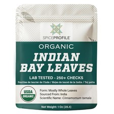 USDA Organic Bay Leaves, Lab Tested for Heavy Metals, Resealable 1oz Pouch,...