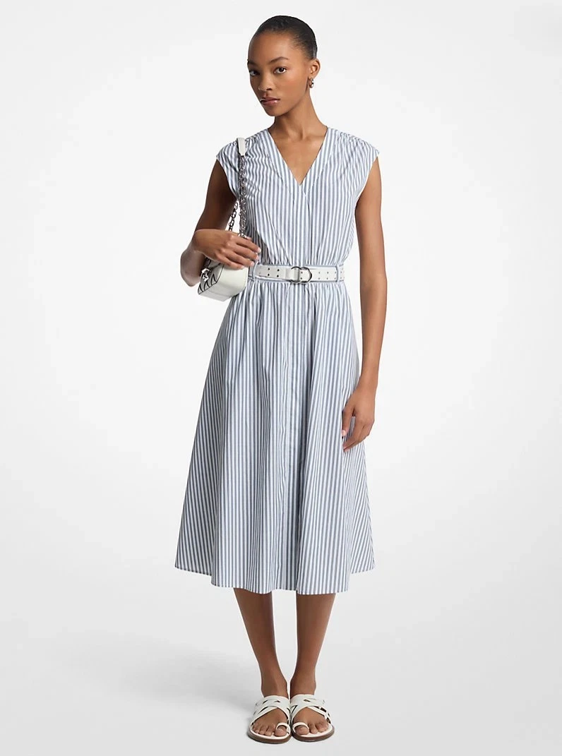 michael kors midi dress sale Studded Scuba Midi Dress in BLACK - Sale
