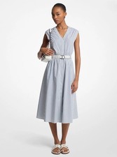 Michael Kors Women's Cotton Poplin Midi Dress with belt New with Tags!