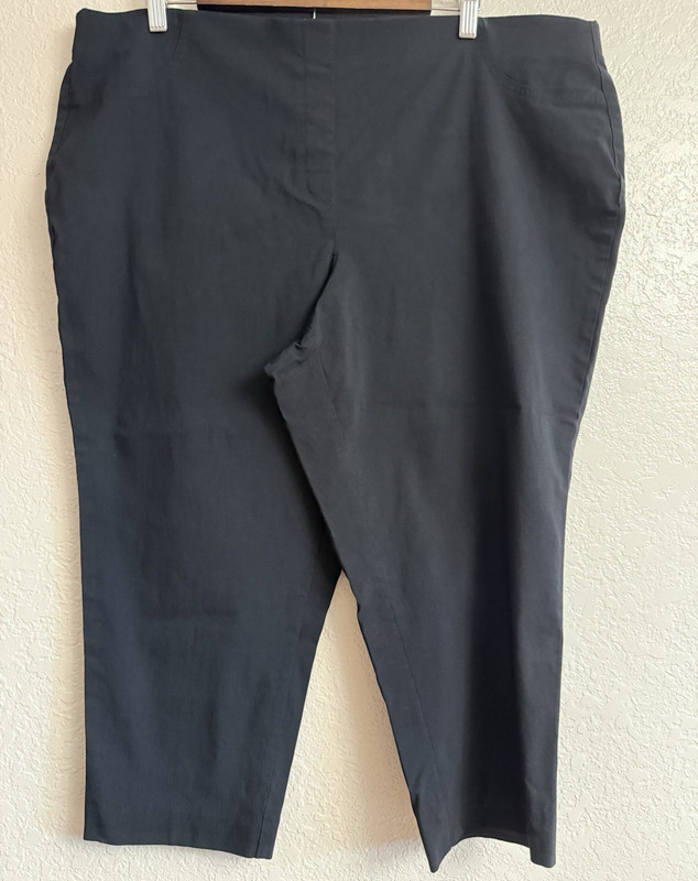 Style & Co Women’s Plus Flat Front Pants Solid Black Size 22W