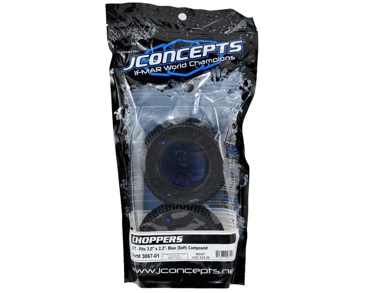 JConcepts Choppers Short Course Tires (2) (Blue) [JCO3067-01]