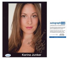 Karina Junker AUTOGRAPH Signed Voiceover Artist Autographed 8x10 Photo ACOA
