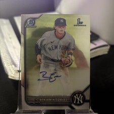 2022 Bowman Chrome - Prospect Autographs Benjamin Cowles #CPA-BC (AU, RC)