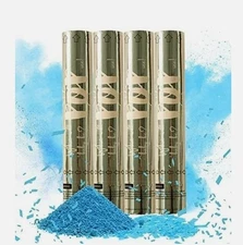 Gender Reveal Powder Cannons 4 pack, Blue for Gender Reveal Party- Baby Boy