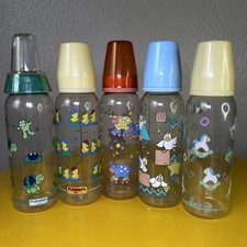 Vintage 90s Baby Bottle No Nipples Plastic Playskool Cribbage Luv N  play