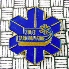 Tartu Maraton 2003 Estonian Ski Marathon Enamel Pin Badge 23mm x 20mm