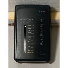 GE 7-1637A AM FM Stereo Headset Radio Handheld Portable Tested Works