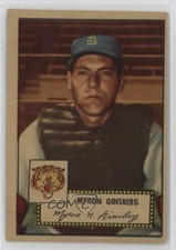 1952 Topps Joe Ginsberg (Called Myron on Card) #192 Rookie RC 04ky. rookie card picture