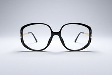 Vintage Christian Dior Eyeglasses 2394 NOS Germany Optyl 55-16 Black Gold 1980s