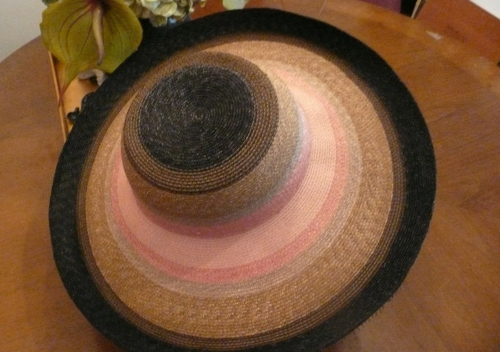 NWT Neiman Marcus Striped Straw Sun Hat