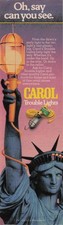 1984 Vintage Print Ad Carol Trouble Lights Oh Say Can You See Statue Of Liberty