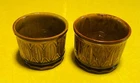 (2) Vtg -McCoy Art Pottery-USA-Brown 3.5” Tall- Flower Pot/Planters-#394