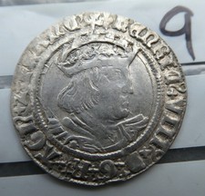 Henry VIII Groat 1526-44 Second coinage lis mintmark