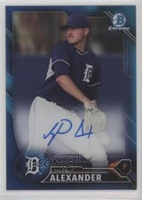 2016 Bowman Chrome Prospects Blue Refractor 141/150 Tyler Alexander Auto 7rd