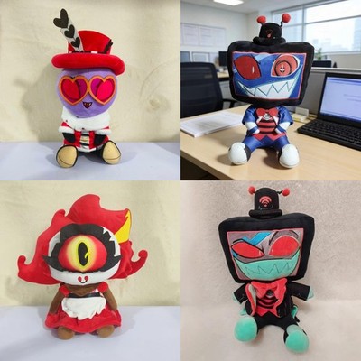 30cm Hazbin Hotel Vox Valentino Niffty Plush Toy Stuffed Doll Soft Xmas Gift