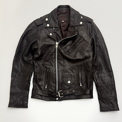 VTG Pele Che Coco Reworked Suede Moto Jacket XS Brown