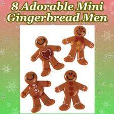 8 Mini Gingerbread Men! Figures, Stocking Stuffers/Gift Bags Fillers % off 2 +
