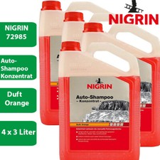 4 x NIGRIN Auto-Shampoo 72985 Konzentrat Duft Orange 3000ml Wäsche Reiniger KFZ 